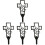 4pcs Decorative Memorial Cross Stake The Elements Cemetery Stake 2