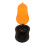 Outdoor Portable Toilet Plastic Orange 1pack 7