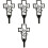 4pcs Decorative Memorial Cross Stake The Elements Cemetery Stake 3