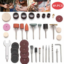 40 Stück Schleif-Polier-Kits Mini-Elektrobohrer Schleifbohren Bohren Schleifen für Holzschnitzen Polieren Metallmahlkraft