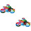 2Pcs Motorcycle 3D Jigsaw Puzzle Toy For Kids Educational Alphanumeric 6