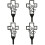 4pcs Decorative Memorial Cross Stake The Elements Cemetery Stake 5