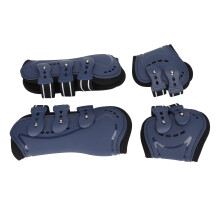 Adjustable Breathable Horse Tendon Boots Open Front Fetlock Set of 4, Blue, L