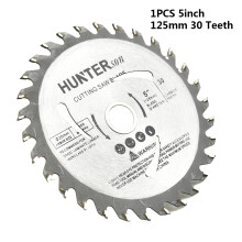 5 Zoll 125 mm Kreissägeblatt Holzschneidscheibe für Holzbearbeitung 30 Zähne 20 mm Bohrung Metall Rotierende Schneidwerkzeuge