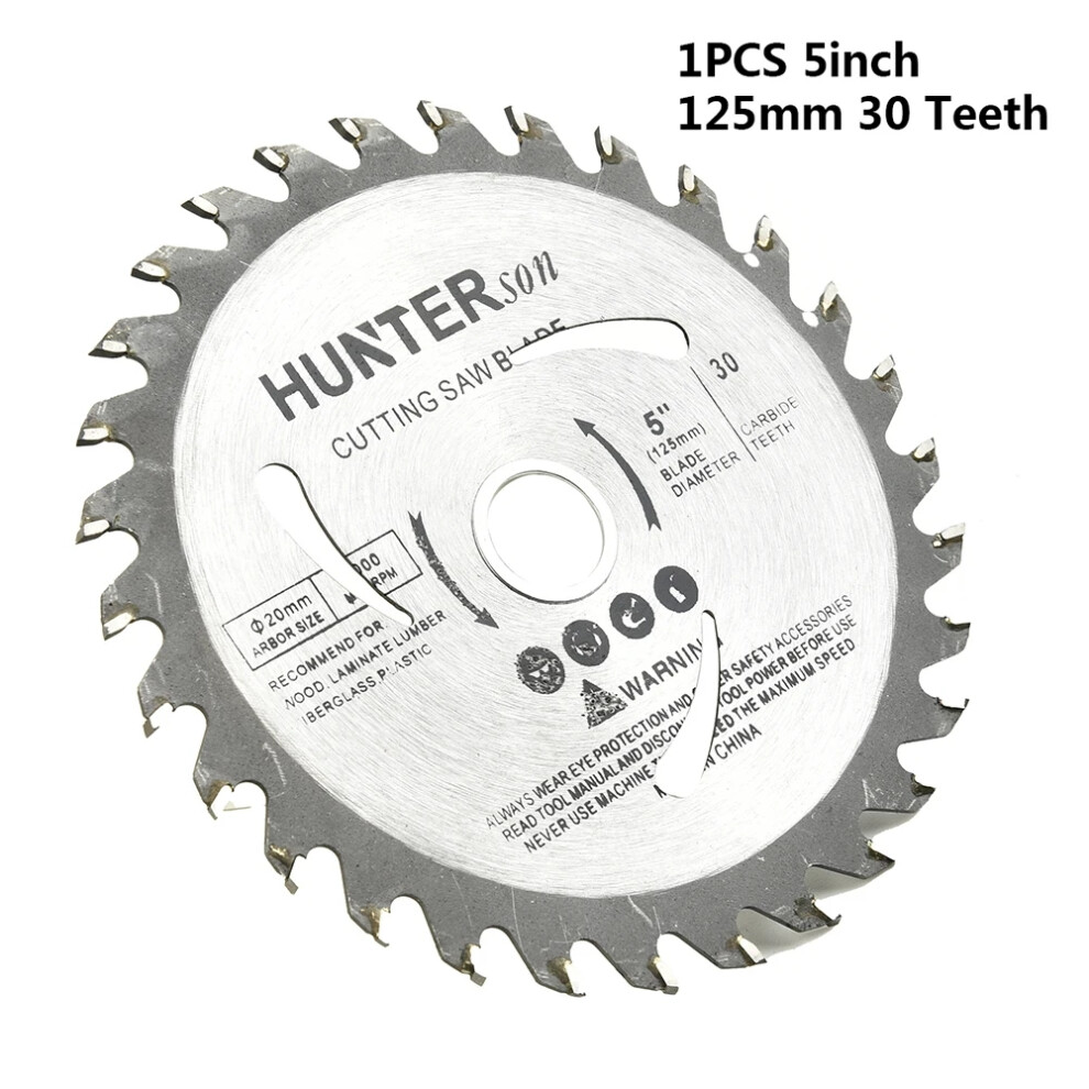 5Inch 125Mm Circular Saw Blade Wood Cutting Disc For Woodworking 30Teeth 20Mm Bore Metal Rotating Cutting Tools 6935161468663