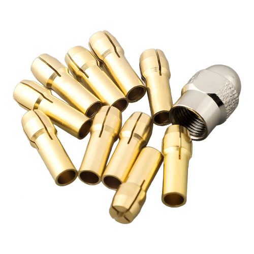 Replace Mini Drill Replacement Tool Home Parts Power Rotating Tools 11pcs/Set Accessories Brass Collet Chuck 2