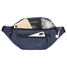 Crossbody Bag for Active Lifestyles, Waterproof Waist Pack with 4 Zipper Pockets Adjustable Strap for Travel Hiking Running, Durable Material Hands-Fr
