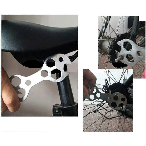 2 Pcs Bicycle Repair Tool Set Assembly Tool Multi-Function Wrench Universal Maintenance Portable Handy Silver 2
