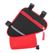 Bike Frame Bag For Bicycle Storage Waterproof Oxford Fabric Triangle Bike Pouch Zipper Design Scratch Resistant Universal Fit Bike Front Tube Bag