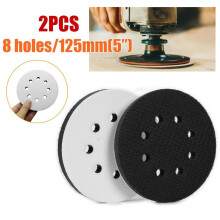 2 Stück 5 Zoll 125 mm 6 Zoll 150 mm 8 Löcher Haken und Schlaufe weiche Schwammpolster Pufferpads zum Schleifen von Scheiben Orbitalschleifpads