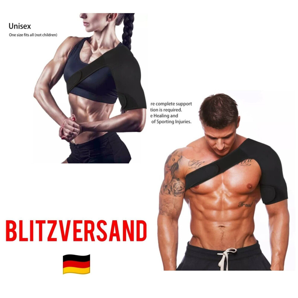 Shoulder Brace For Women And Men, Breathable Fabric Compression Sleeve Ensures Comfortable Adjustable Support, Perfect For Rotator Cuff Injuries And T