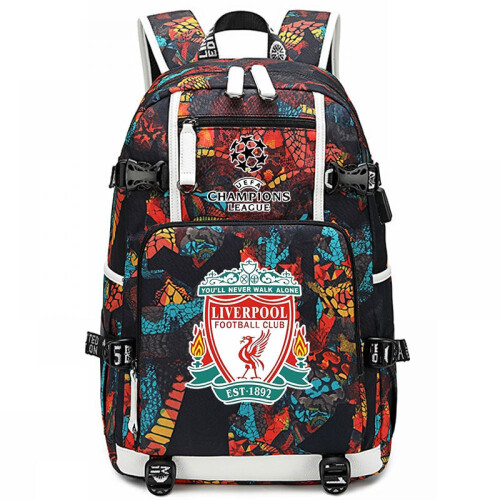 Multifunctional Computer Bag with Liverpool Champions League Print, Multi-function Compartment Durable Materials Padded Laptop Compartment, Breathable