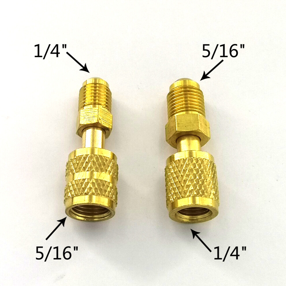 2X Female/Male 5/16" Sae Male/Female 1/4" Sae For R410 R32 R22 Liquid Safety Valve Air Conditioning Refrigerant Repair Fluoride 6935161465907