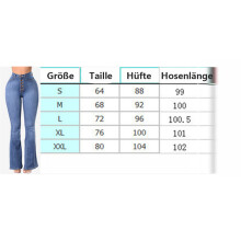 Flare jeans til kvinder, højtaljede flare fit brede ben stretch denimbukser med knapgylp, klassisk bootcut buksedesign for behageligt slid og