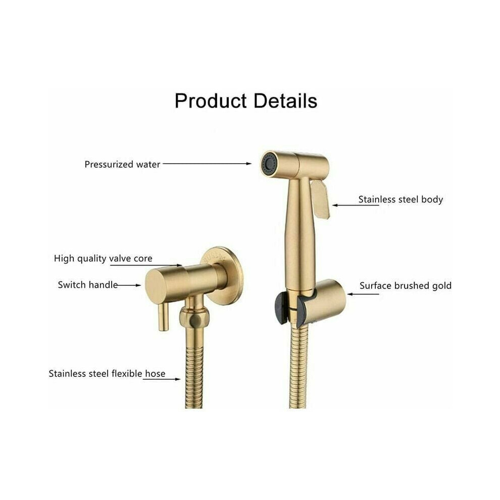 High-Quality Bidet Sprayer For Personal Hygiene, Stainless Steel Toilet Faucet With Pressurized Water Discharge, Jet Spray For Toilet, Muslim Shower, 9169997258366