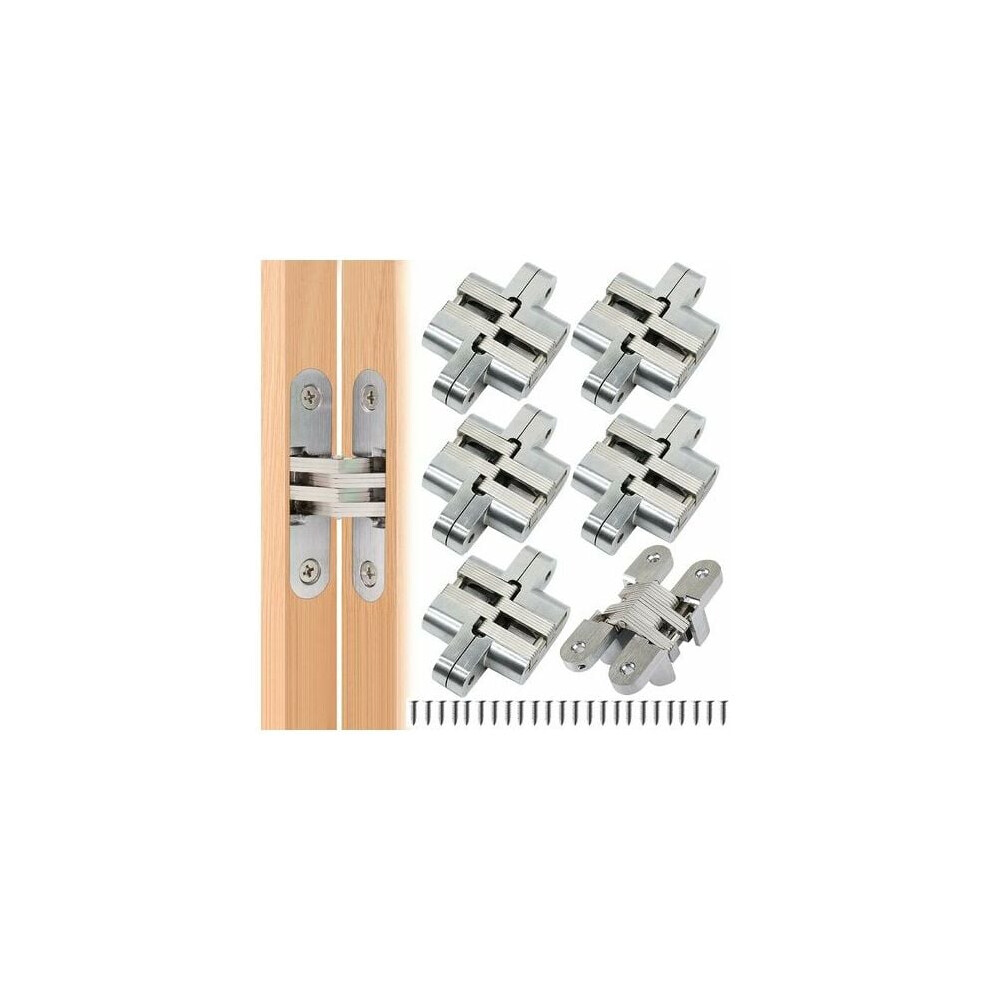 Concealed Barrel Wooden Box Hinges, Designed For Furniture Cupboards And Doors, Incorporating Satin Nickel Finish For An Elegant Touch, Alongside 9405630284867