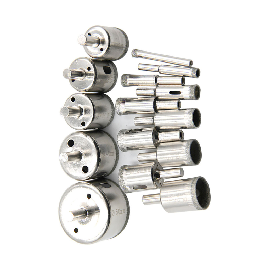 15Pcs Diamond Drill Bit Set For Marble Ceramic Glass - Fast Cutting 4661371018733