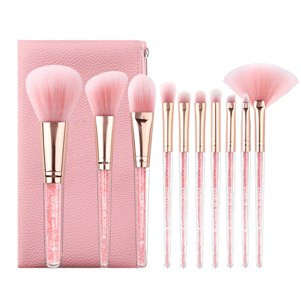 High End Matte Ferrule Makeup Brushes, Complete Makeup Brush Set For Every Application, Soft Synthetic Bristles, 10 Pcs Vegan Makeup Brush Set,