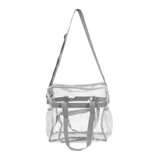 Waterproof Clear PVC Tote Bag Stadium Approved Large Transparent Storage Bag With Adjustable Strap For Sports Events Concerts Travel