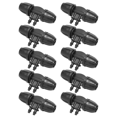 Kit de acessórios para irrigação por gotejamento com conector T de engate rápido e fácil de usar para tubos de 8/11 e 4/7 polegadas, vermelho. 1
