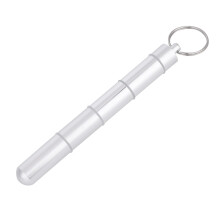 Draagbare pillendoosjes, waterdichte mini-pillendoos met sleutelhanger, reispillenhouder van aluminiumlegering, multifunctionele doos voor pillen,