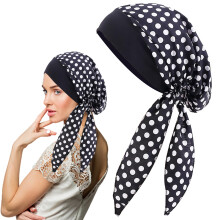 Bandanas retrô estilosas, faixas de cabelo em tecido macio, acessórios de cabelo com elástico durável, scrunchies com pontas onduladas, fáceis