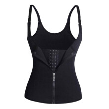 Tailletrainer vest voor dames, korset body shaper met verstelbare bandjes en U-vormig push-up ontwerp voor de borsten, body shaper vest met stalen
