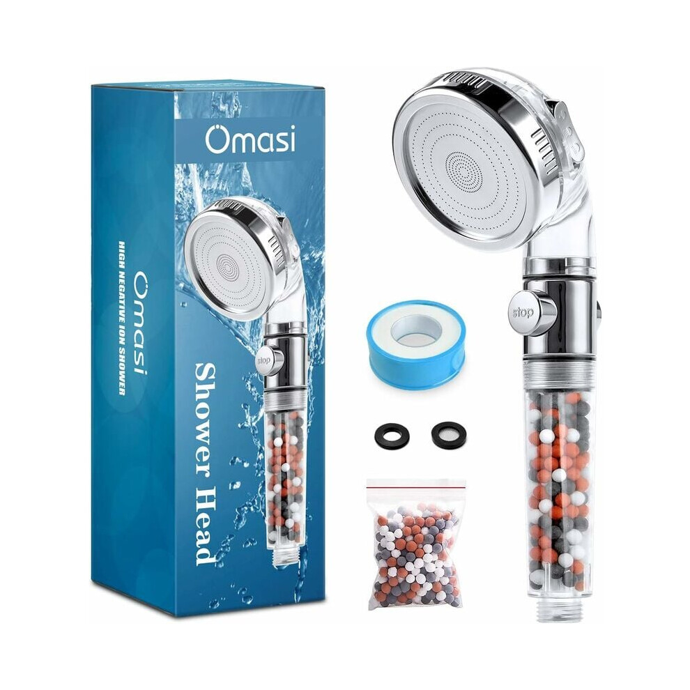 Revitalizing Showerhead, Eco Friendly High Pressure Shower Head For Spa Experience, 3 Mineral Filtration Beads Shower Sprayer With Fashion Design, 9448196407882