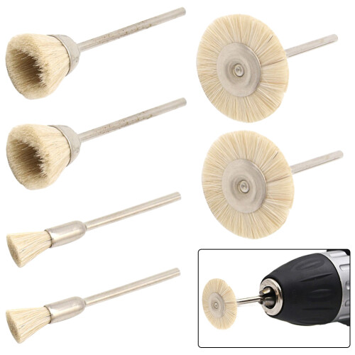 6PCS 15-25mm Βούρτσα Τρυπανιού Μαλλί Καθαρισμός Τροχός Βούρτσα Μύλος Κύπελλ 2