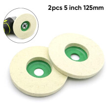 2 Stück pro Stück, 5 Zoll 125 mm Wollfilz, Polierscheibenpoler, Polierscheiben für das Schleifen mit rotierendem Werkzeug und Schleifen,