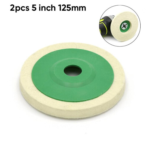 2 τμχ/παρτίδα 5 ιντσών 125 mm Μάλλινη τσόχα γυαλίσματος μαξιλαριών τροχού Δ 1