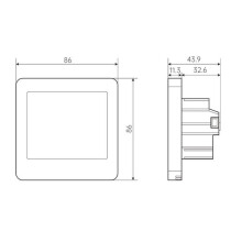 16A-Thermostat für elektrische Fußbodenheizungssysteme mit wandmontiertem Design und klarer LED-Anzeige für den Heizstatus