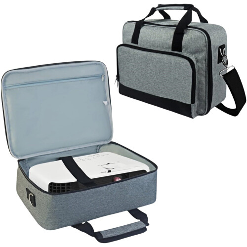 Projector Carrying Case for Mini Projectors with Accessories Storage Pockets Large Capacity and Shockproof Design