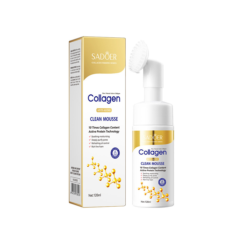 (Cleansing mousse 120ml) Cleansing Mousse SADOER Deep Cleansing Moisturizing Facial Cleanser