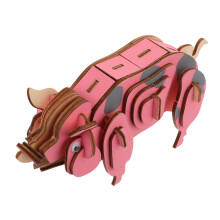 2 Pièces 3D Puzzle Bois Éducatif Déco Bureau