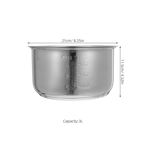 Cuve Intérieure En Acier Inoxydable Pour Cuiseur À 3 L 2