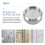 Silver Round Shower Door Handle, Easy To Clean, No Rust 4pcs 10
