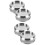 Silver Round Shower Door Handle, Easy To Clean, No Rust 4pcs 9