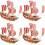 4 Set Puzzle 3D In Legno Barca A Vela, Kit Realistici Da Assemblare 5