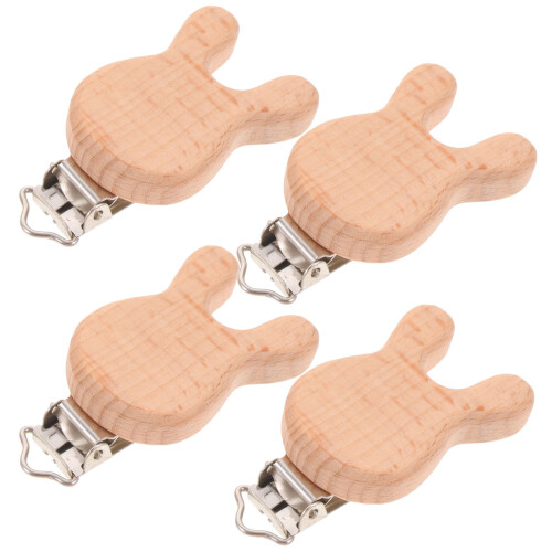 4Pz Fermaciuccio in Legno Beige Per Con Guscio