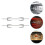 2Set Forchette Acciaio Per Grill Arrostito Casa Bbq Argento 4