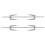 2Set Forchette Acciaio Per Grill Arrostito Casa Bbq Argento 3