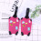 2Pz Tag Bagaglio in Silicone Rosa Per Valigia Con 8