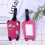 2Pz Tag Bagaglio in Silicone Rosa Per Valigia Con 5