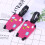 2Pz Tag Bagaglio in Silicone Rosa Per Valigia Con 4