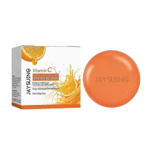 Jaysuing Vitamin C Anti-Wrinkle Brightening White Soap Facial Beauty Cleansing Gentle Cleansing Fade Spots -