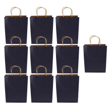 10Pz Borse Carta Kraft Scuro, Impermeabili Per E Pane