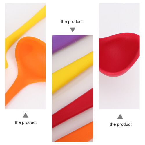 4 Pezzi Cucchiai In Silicone Trasparente Resistente Calore 2