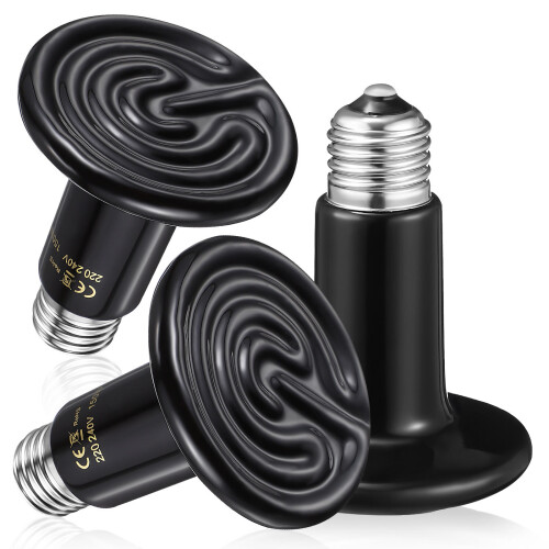 3Pz Lampade Calore Per Rettili No Light Riscaldamento Sicuro 2
