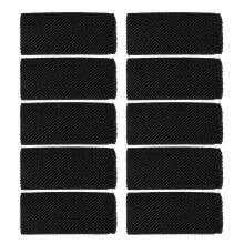 10Pz Fissacinture Nylon Nero Per Uso Esterno, Elastico E Resistente